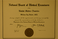 National Board of Medical Examiners Certificate