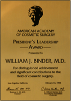 American Academy of Cosmetic Surgery certificate